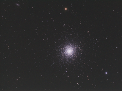 M13 - taken April 2011Includes NGC6207 at the top left and the M13 propellor is visible to the upper right edge of M13 in this image.Taken using an FLT98, SXV-H9 camera, processed in Pixinsight.