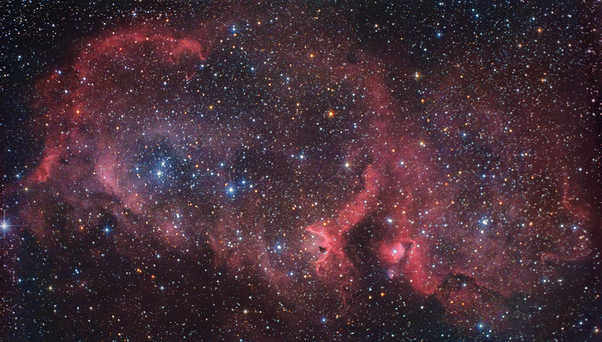 Soul Nebula DSLR colour + DSLR HA
