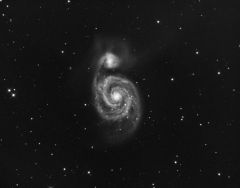 M51 - 13 x 10m Luminance.  First go at processing with my new full version of PixInsight.