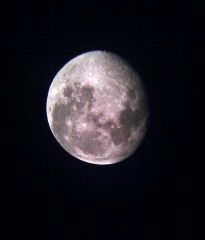 A photo of the Moon Taken with my mobile hand held to the 25mm eyepiece on the Vixen 127mm f 8.3 Refractor