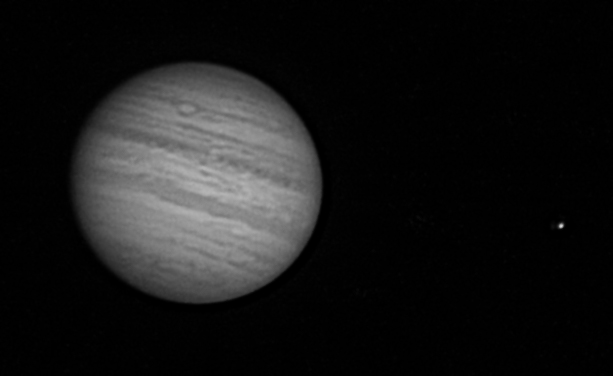 Jupiter 150811 0217UTC
Taken with C9.25, QHY5v, TV 3x barlow and Astronomik 742nm NIR pass filter