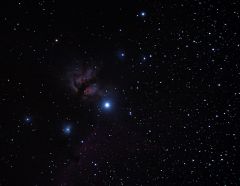 NGC2024, IC434 Flame And Horsehead Nebulea In Orion   Best combined 5m08s (10 frames), small, Cropped