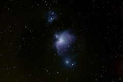 M42 with flats and darks, best 57 light frames, 20.5 mins exposure combined, auto adaptive stacking small
