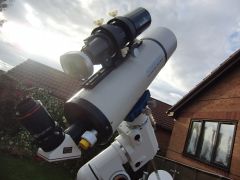 Altair Mak152 with ST80 guidescope sat on NEQ6 Pro