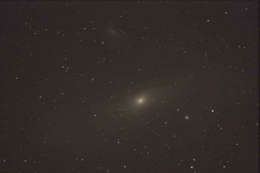 The Andromeda Galaxy. First shot. 
http://www.flickr.com/photos/42015800@N05/6204277205/in/photostream/lightbox/