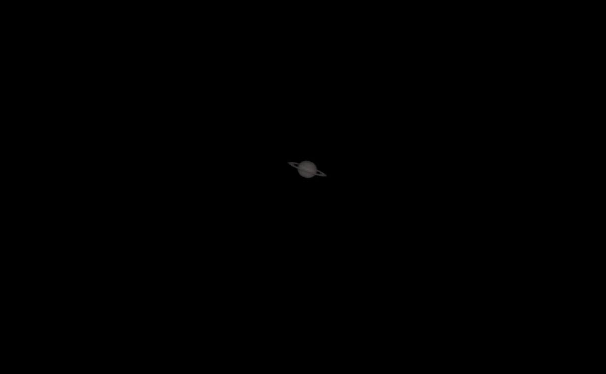Saturn - Logitech C600 webcam, Meade 6" Refractor