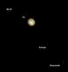 Jupiter 3 Moons+ star Jan 04 2013