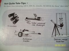 From Sky & Telescope magazine. Funny not quite Tele-Tips.