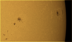 solar sunspots 12 46pm 8 9 2012 less sharp colour
