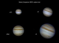 Jupiter Barlow comparison's