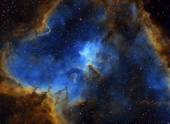 Heart Nebula IC1805 Hubble Palette