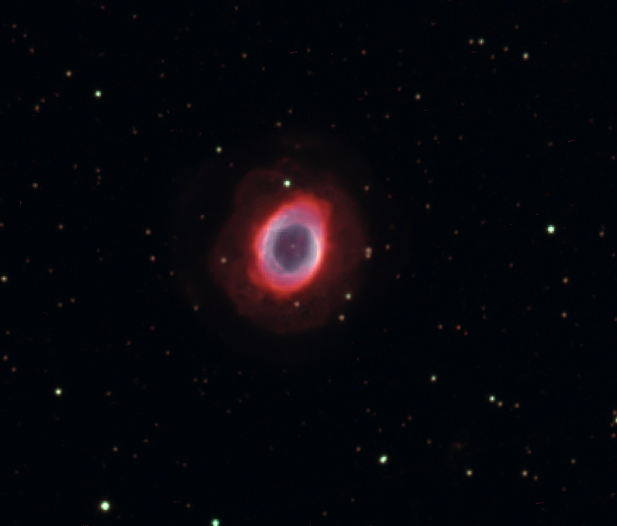 M57   Mak Newt190 data - Part of an ongoing project, mak newt used to gather very faint outer nebulosity