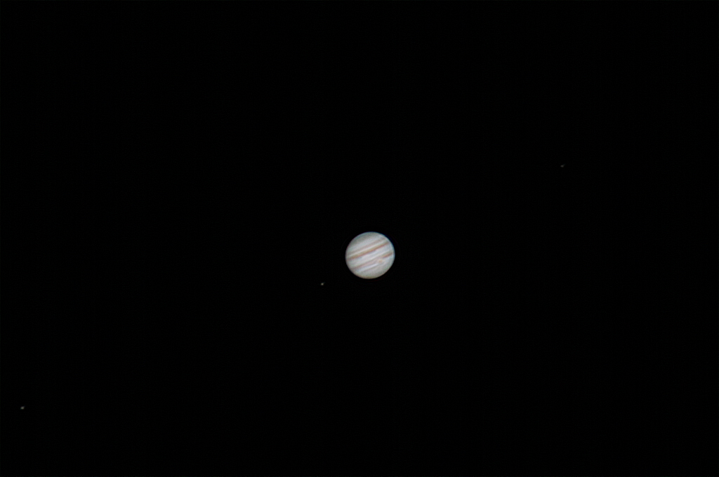 2012-12-25 - Jupiter with Great Red Spot + Io, Europa and Ganymede