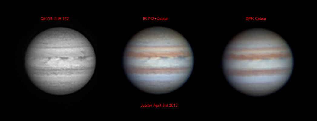 IR & Colour combined Jupiter April 3rd