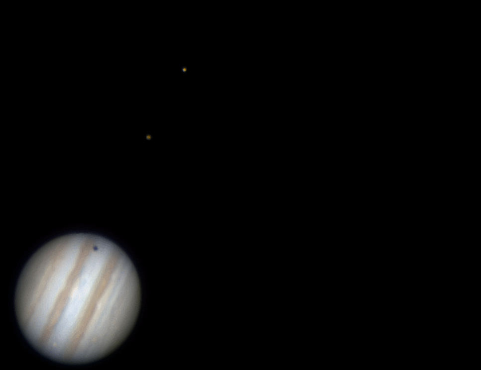 Jupiter transits And occulations Feb 26th 5 Hrs