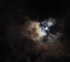 Clouds And moon