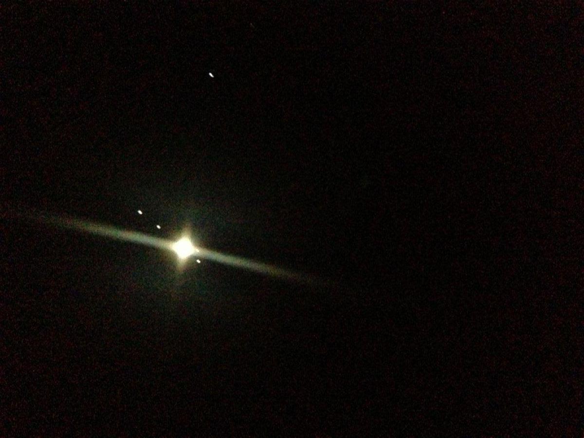 Jupiter and 5 moons