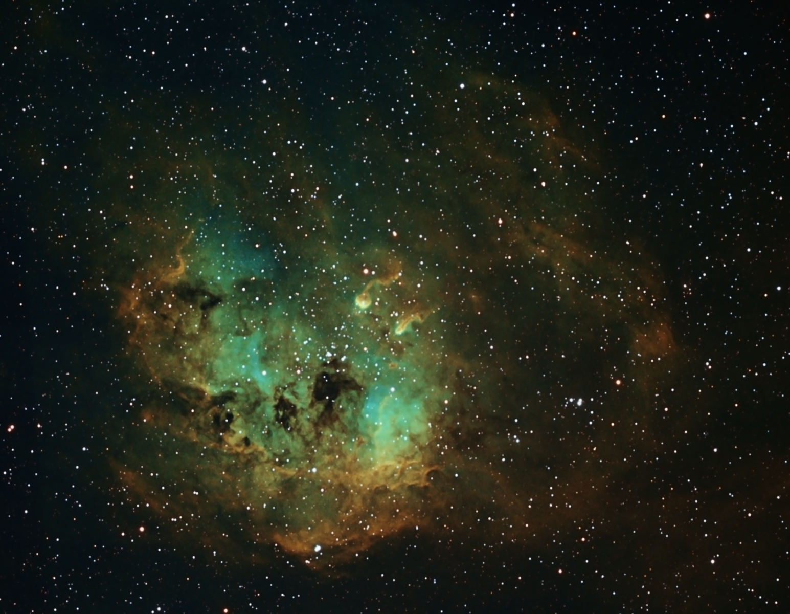 IC410 hubble LRGB combine in PhotoShop (higher-res)