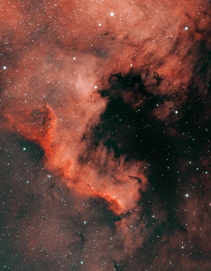 NGC 7000 colour RGB wavelength order NR 2 800