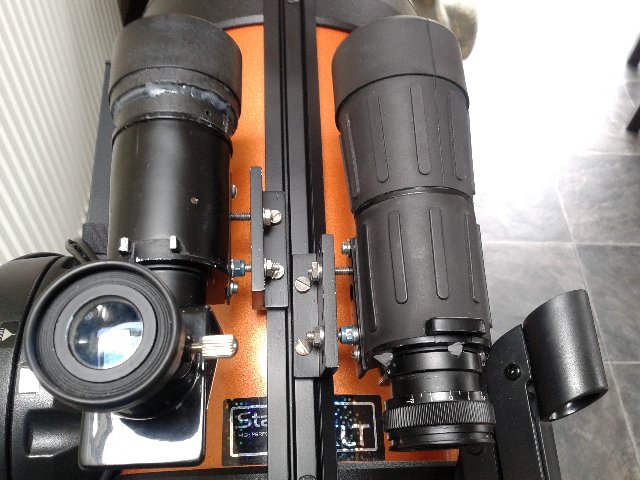adapted binocular finders mounting
