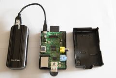 Raspberry Pi with Bluetooth and wireless adaptors, and power supply