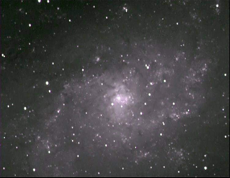 M33, spiral galaxy In Triangulum, One 30 min. exposure