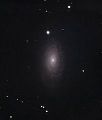 Composite of spiral galaxy M63 1h36m 3x5m 27x3m