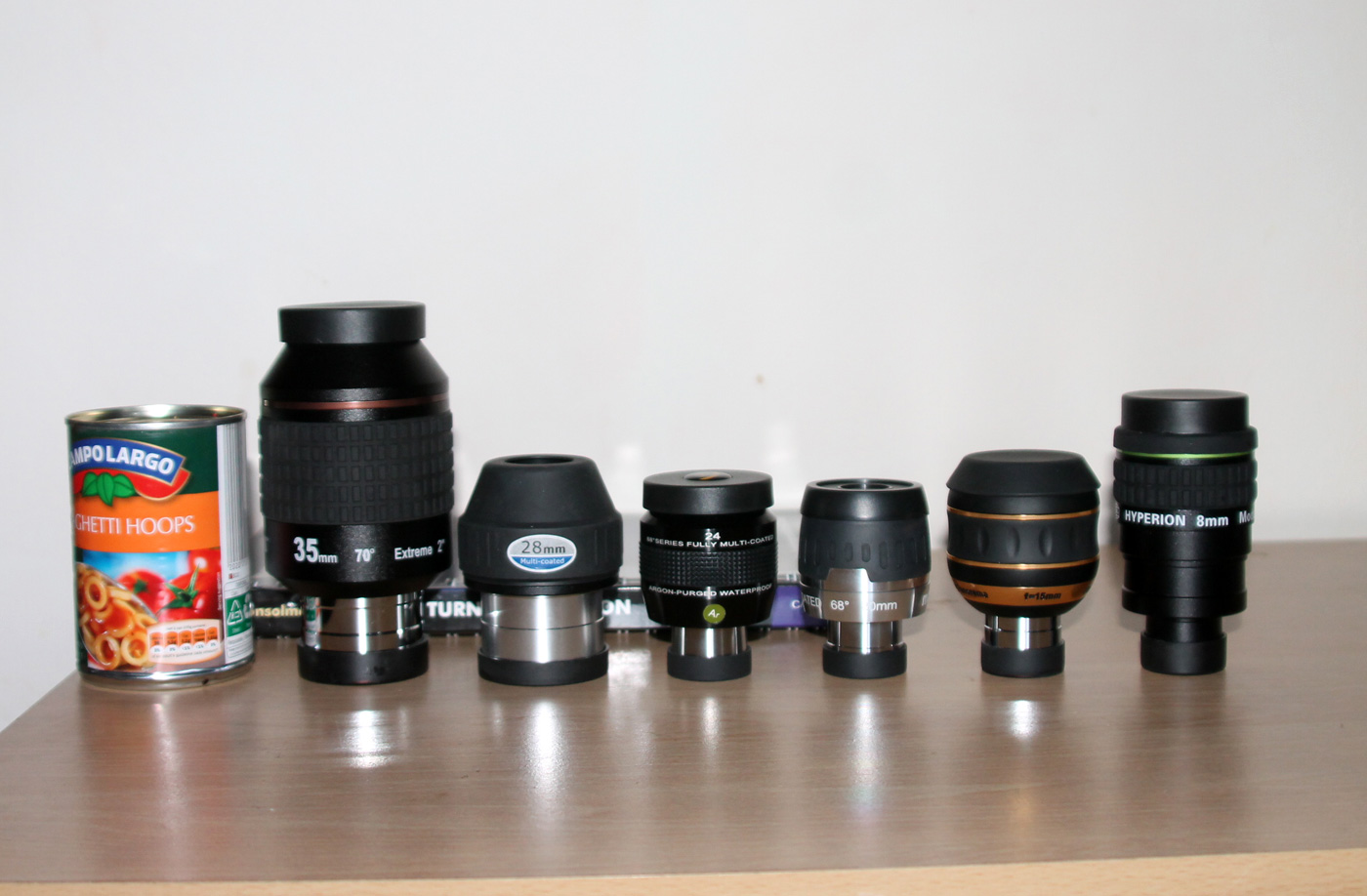 Wide-angle eyepiece collection