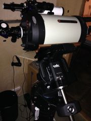 EQ8, EdgeHD 1100 and Meade 80mm APO snug at home: Side view