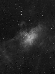 M16 8x600 210811 QSIws/SW120, o.85 fr, 5nm Ha. Captured with Astroart, stacked DSS. Guided with SXm7/ PHD