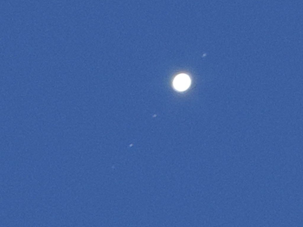 Jupiter Daylight - showing Galilean moons