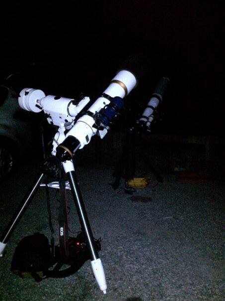 Setting up for the lunar eclipse 28.09.2915