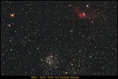 M52 & NGC7635 The Bubble Nebula (Crop)