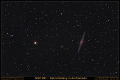 NGC891 (3x 6 Min) - 222mm Newt + 400D