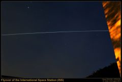 Flyover of the International Space Station (ISS) on the 31st August, 2010