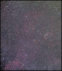 NGC 6888 
Lights 13x 300secs iso 800
Darks 3x 300 secs iso 800
Megrez 72 guided with synguider and ST80
HEQ5 Canon 500D