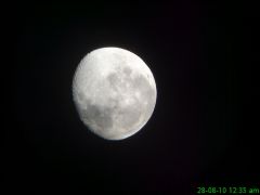Moon taken with a Skywatcher 200 and a Sony Ericsson k800i mobile phone