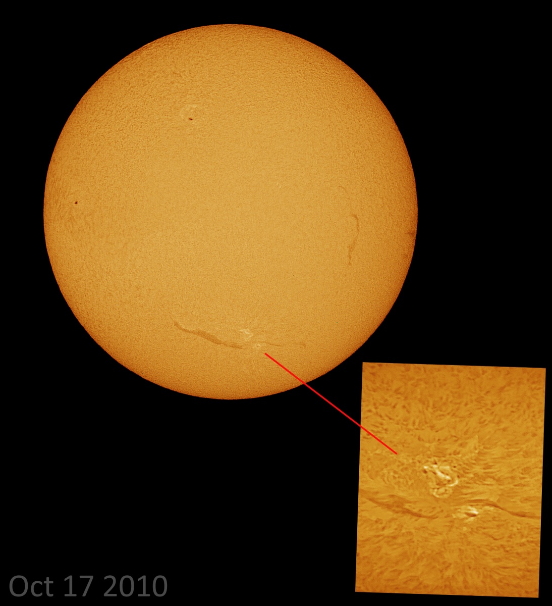 Sun Oct 17 with close up of AR