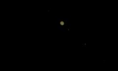 Jupiter & moons taken with a skywatcher 200pds on a celstron cg5 gt mount and a canon eos 10d 20 x 250 th second subs  and 1 x 5 second shot for the moons no darks or flats