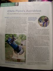 My telescope idea featured in Dec 2010 issue of Sky&Telescope magazine