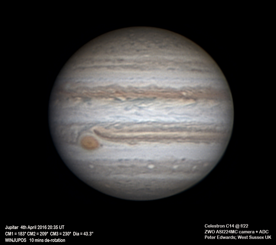 Jupiter 4th April 2016 - Imaging - Planetary - Stargazers Lounge