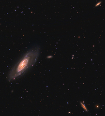 M106 (with bonus galaxies)