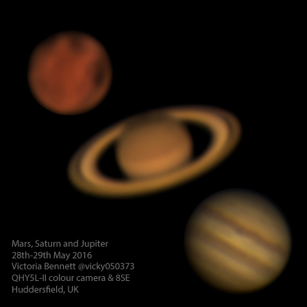 Mars, Saturn and Jupiter 28.05.2016