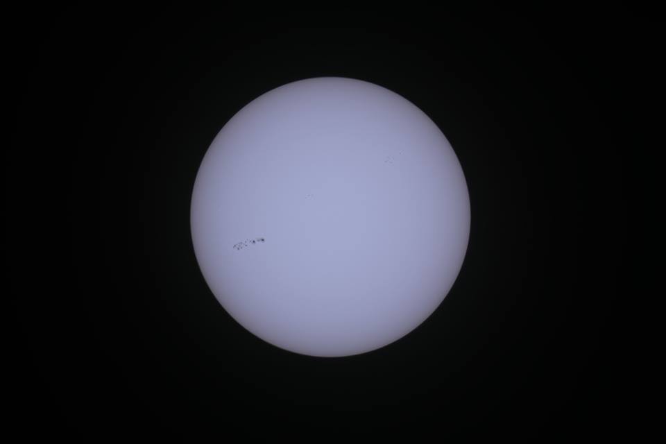 A solar shot raw image