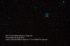 M27 The Dumbbell Nebula 30.09.2016