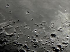 Rima Ariadeaus, crater Delambre and Mare Tranquillatitis