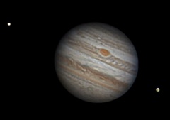 Jupiter, Io & Ganymede - 24 Feb 2017