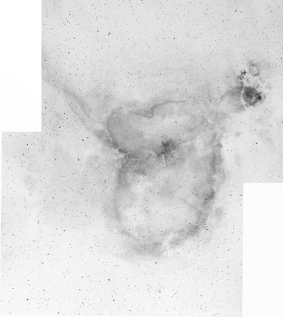 IC1805 Heart Nebula in Ha (two panel mosaic)