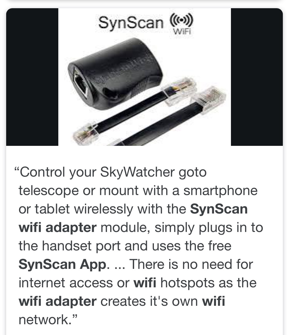 skywatcher wifi