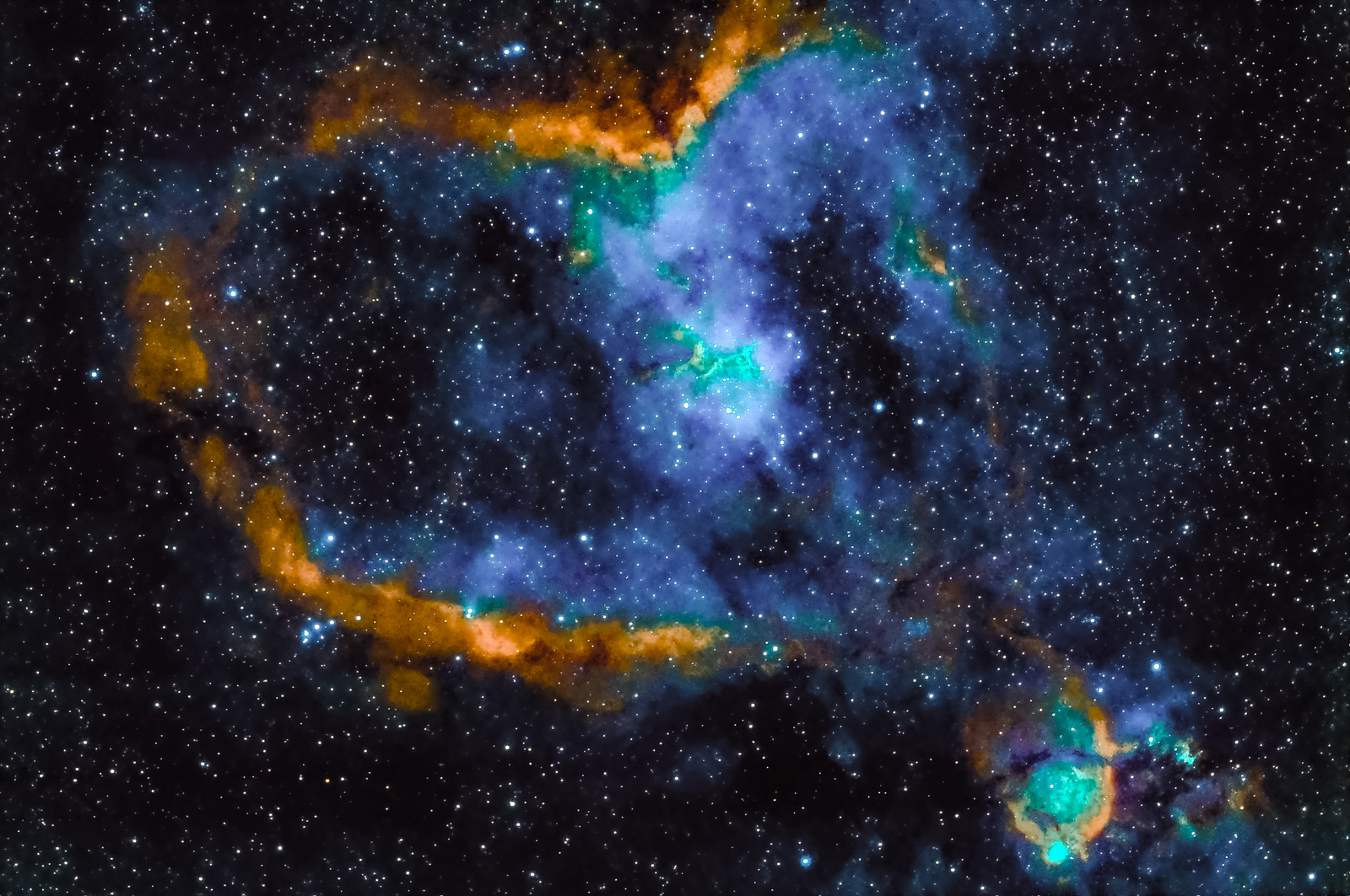 Heart nebula, Ha - OIII